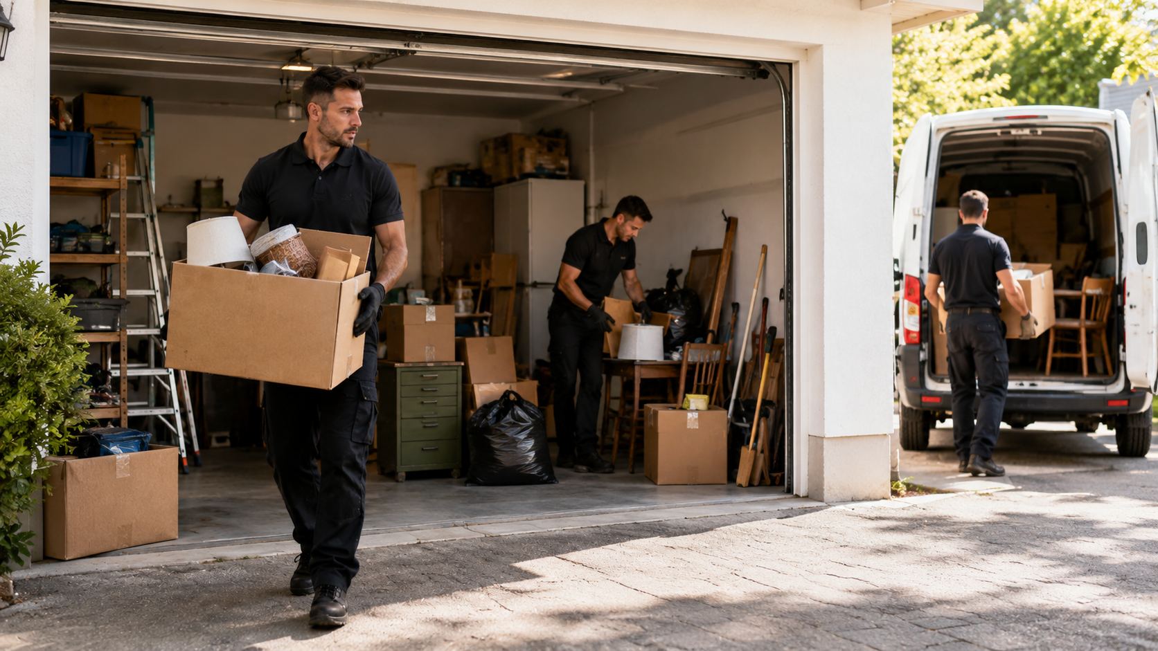 Évacuation d'objets et encombrants depuis un garage à Niévroz